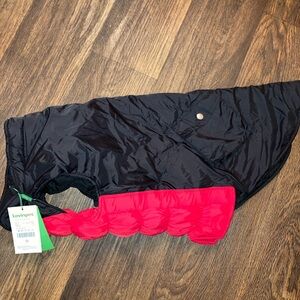 Brand New Quilted Lovinpet XL Dog Jacket Coat Pockets Black Red 40-60lbs Average